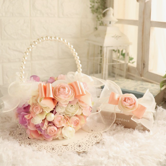 バッグブーケ　七五三バッグ　3歳　7歳　753　前撮り　和装　ドレス　フォトアイテム　成人式　ウエディング　ポニーフック