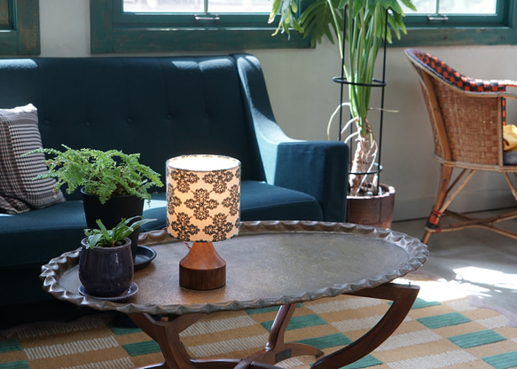 ◆HappyLamp◆Sサイズ/ミナペルホネン/アネモネ/ネイビー/スタンドランプ/秋限定2025 17枚目の画像