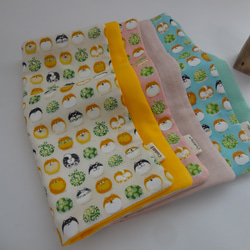 大きめ*パンダ*やわらかガーゼハンカチ4枚セット*ハンドメイド 大きめ*パンダ*やわらかガーゼハンカチ4枚セット ハンカチ