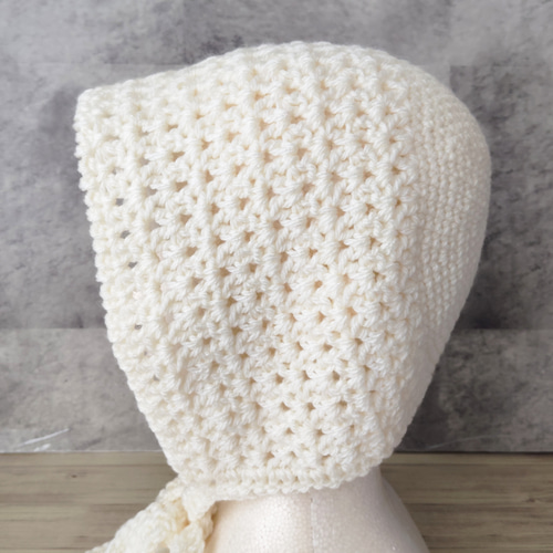 ボンネット ニット帽 クロシェハット ニットフード フードキャップ