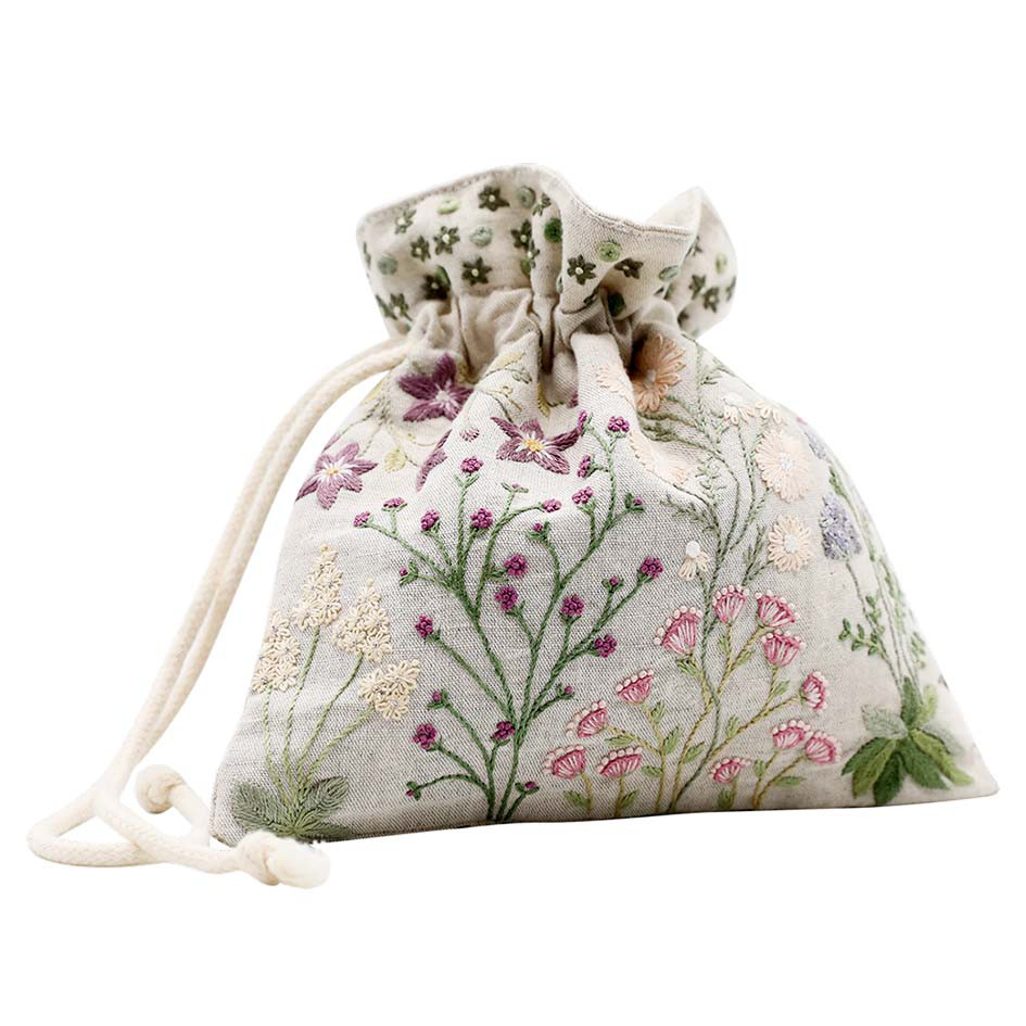 UN CHAT DANS L'AIGUILLE刺繡キット★Pochon printemps　♪♪