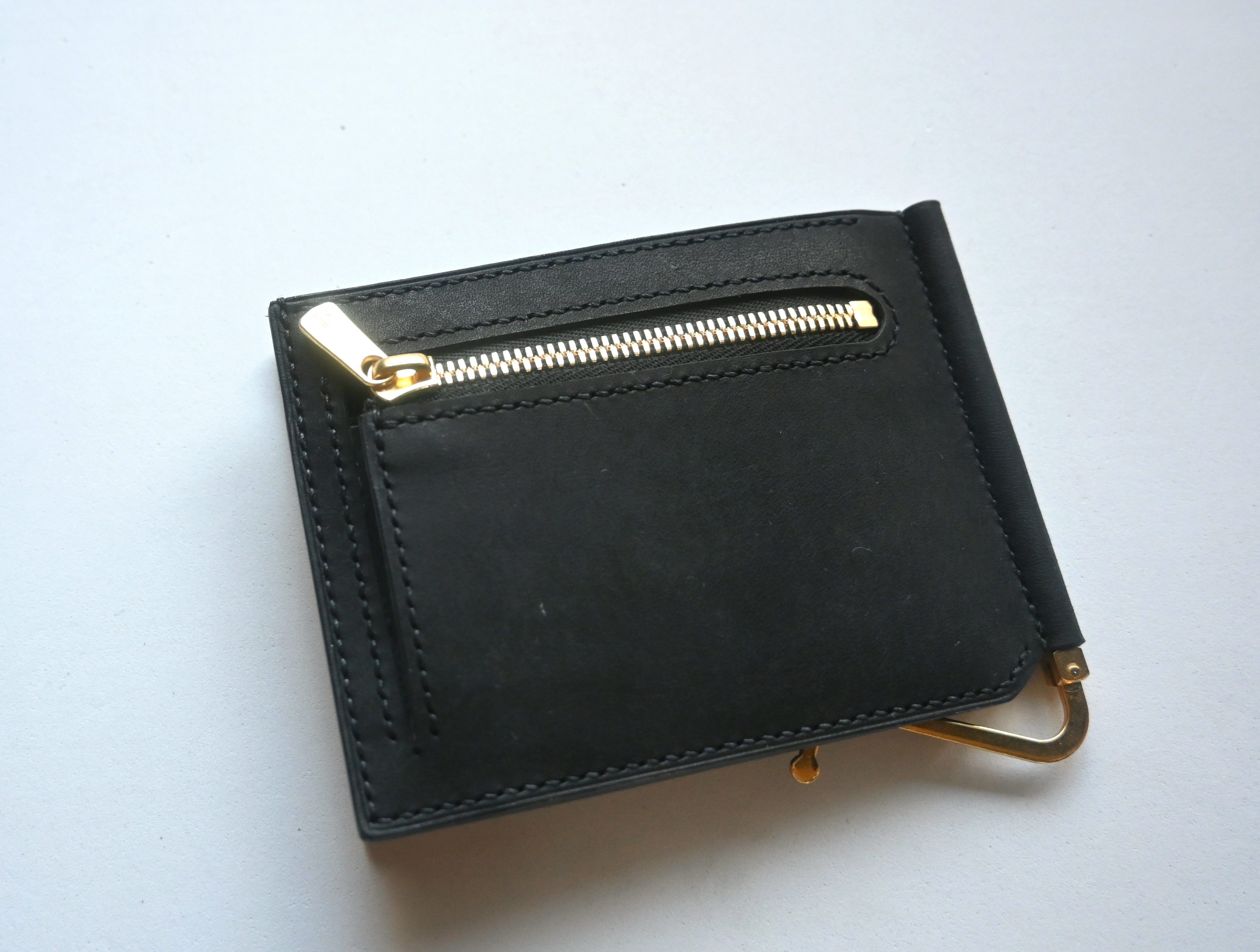 マネークリップ【ブラック】　イタリアンレザー　マルゴー　二つ折り財布 マネークリップ【ブラック】 イタリアンレザー マルゴー 二