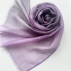 マリーゴールド染めシルクコットンストール マリーゴールド染めシルクコットンストール マリーゴールド染め