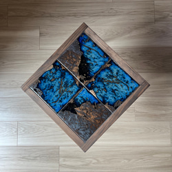 【新作】1点限り サイドテーブル アース タイルテーブル スチール製 3枚目の画像