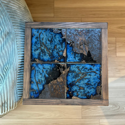 【新作】1点限り サイドテーブル アース タイルテーブル スチール製 5枚目の画像