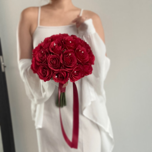 RED ROSE ┊︎ アーティフィシャルフラワーブーケ ウェディングブーケ