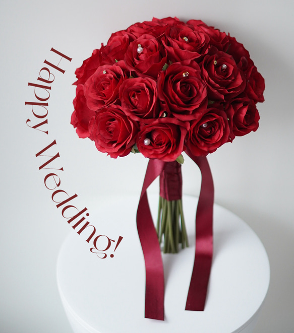 RED ROSE ┊︎ アーティフィシャルフラワーブーケ ウェディングブーケ