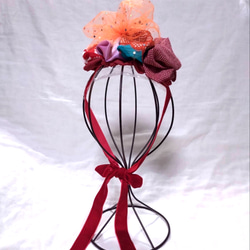 七五三・顎紐リボン別途・成人式・髪飾り・ヘッドドレス・帯飾り