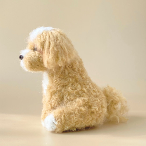 いつでもいっしょ♪ ふわふわマルプー 犬のぬいぐるみ 羊毛フェルト