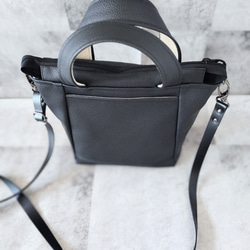 ちょっとそこまで小さめトート&ショルダーバッグ2way【合皮】ブラック 4枚目の画像