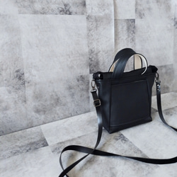 ちょっとそこまで小さめトート&ショルダーバッグ2way【合皮】ブラック 3枚目の画像