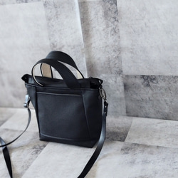 ちょっとそこまで小さめトート&ショルダーバッグ2way【合皮】ブラック 2枚目の画像