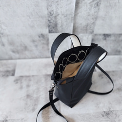 ちょっとそこまで小さめトート&ショルダーバッグ2way【合皮】ブラック 8枚目の画像