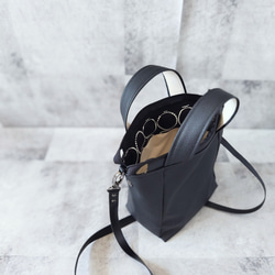 ちょっとそこまで小さめトート&ショルダーバッグ2way【合皮】ブラック 9枚目の画像