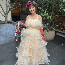 送料無料！取り外しオフショルダー ネイビー ビスチェ 編み上げ  