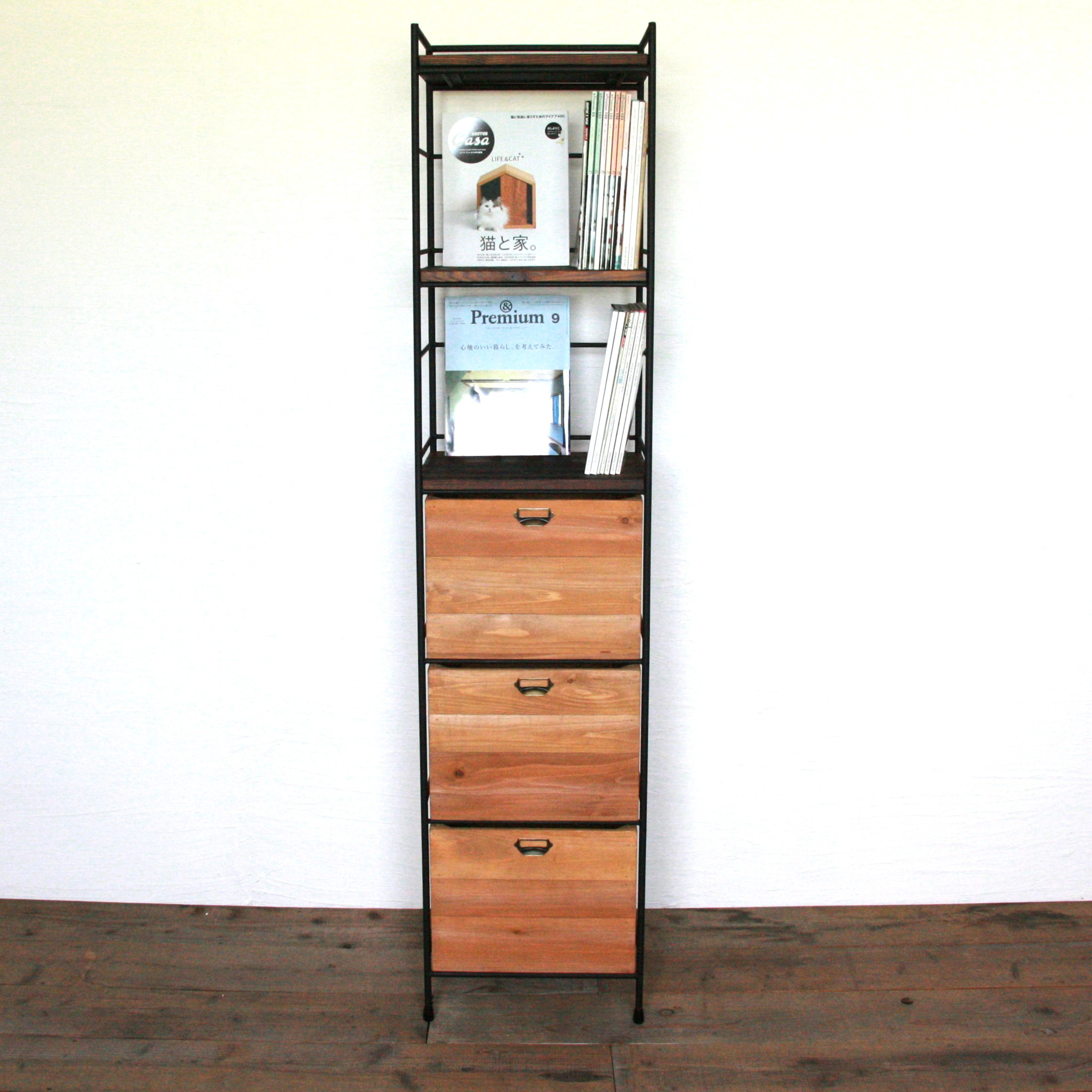 スリムタワーシェルフ　【サイズオーダー可】