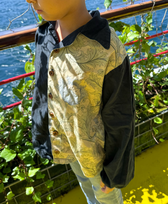 【サイズ90】男の子のための花柄シャツ(白) 7枚目の画像