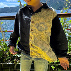 【サイズ90】男の子のための花柄シャツ(白) 8枚目の画像