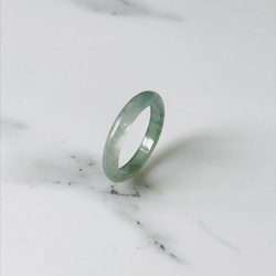 i*u様 ミャンマー産天然本翡翠 くりぬきリング 11号 R159-0011］ ジェイド JADE ヒスイ 本翡翠 くりぬき リング 天然石
