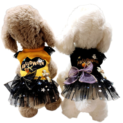 新作☆おばけのキラキラハロウィンO.P・Koguma dress・犬服
