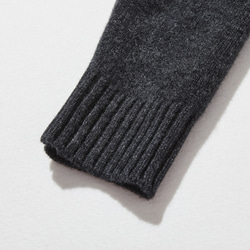 ★現貨★ 成人休閒風針織連帽衫。 100%羊毛，深灰色，貨號241005-4 第5張的照片