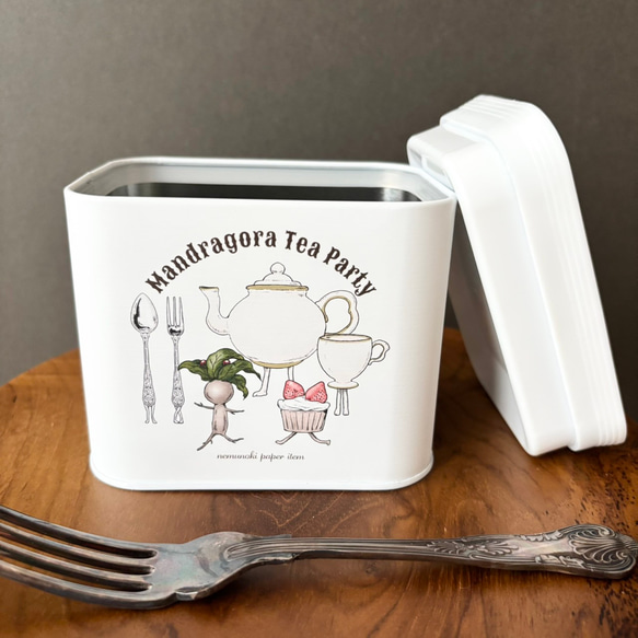 【受注生産】マンドラゴラのお茶会　キャニスター缶 3枚目の画像