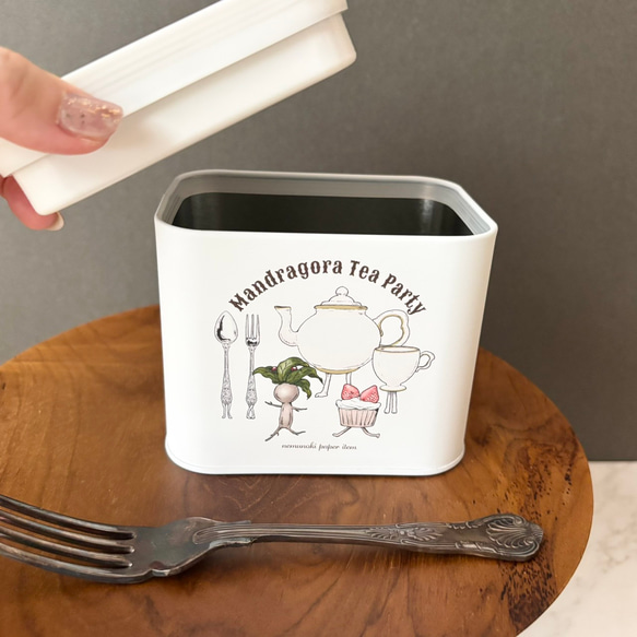 【受注生産】マンドラゴラのお茶会　キャニスター缶 5枚目の画像