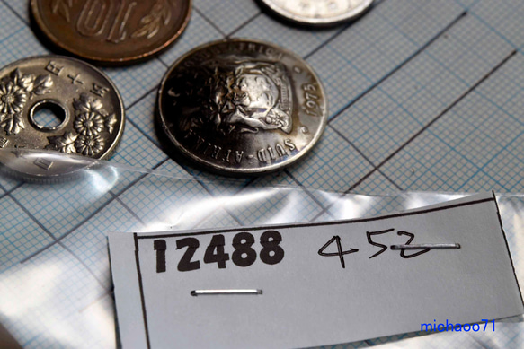 コインコンチョ／ボタンドーム型（ヴィンテージコイン）12488-452　ボタン　コンチョ　 ハンドメイドのコイン 6枚目の画像