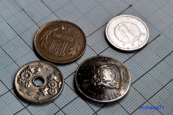 コインコンチョ／ボタンドーム型（ヴィンテージコイン）12488-452　ボタン　コンチョ　 ハンドメイドのコイン 4枚目の画像