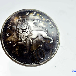 コインコンチョ／ボタンドーム型（ヴィンテージコイン）12489-452　ボタン　コンチョ　 ハンドメイドのコイン 2枚目の画像