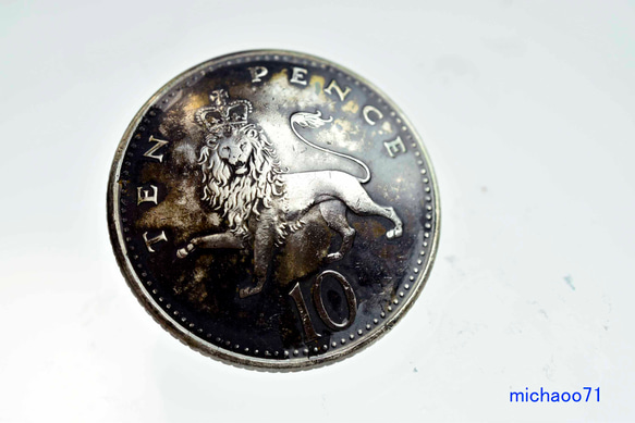 コインコンチョ／ボタンドーム型（ヴィンテージコイン）12489-452　ボタン　コンチョ　 ハンドメイドのコイン 2枚目の画像