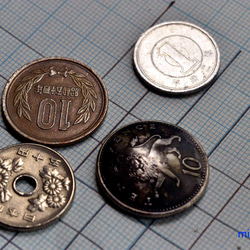 コインコンチョ／ボタンドーム型（ヴィンテージコイン）12489-452　ボタン　コンチョ　 ハンドメイドのコイン 6枚目の画像