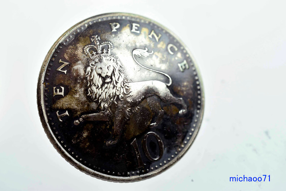 コインコンチョ／ボタンドーム型（ヴィンテージコイン）12489-452　ボタン　コンチョ　 ハンドメイドのコイン 3枚目の画像