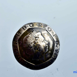 コインコンチョ／ボタンドーム型（ヴィンテージコイン）12494-452　ボタン　コンチョ　 ハンドメイドのコイン 2枚目の画像