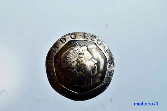 コインコンチョ／ボタンドーム型（ヴィンテージコイン）12494-452　ボタン　コンチョ　 ハンドメイドのコイン 2枚目の画像