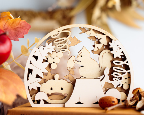 カボチャとトマトの置物 カボチャとトマトの置物