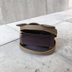 【本革】ゾウさんデザイン 本革カードケース／じゃばら式収納／コンパクト財布 大人カワイイ 癒しグッズ　GZCH-B001 7枚目の画像