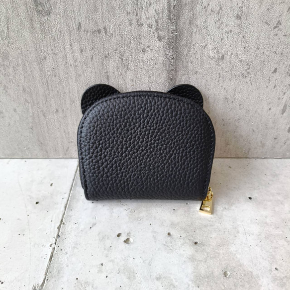 【本革】ゾウさんデザイン 本革カードケース／じゃばら式収納／コンパクト財布 大人カワイイ 癒しグッズ　GZCH-B001 13枚目の画像