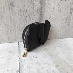 【本革】ゾウさんデザイン 本革カードケース／じゃばら式収納／コンパクト財布 大人カワイイ 癒しグッズ　GZCH-B001 10枚目の画像