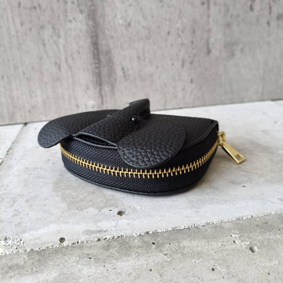 【本革】ゾウさんデザイン 本革カードケース／じゃばら式収納／コンパクト財布 大人カワイイ 癒しグッズ　GZCH-B001 11枚目の画像