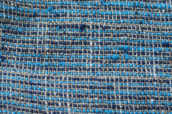 網代柄　ぬくもり　手織り紬ストール 3枚目の画像