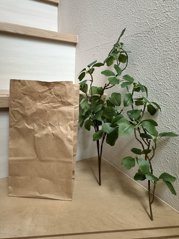 [送料込み] ドウダンツツジN8　クラフト袋セット フェイクグリーン　人工観葉植物 4枚目の画像