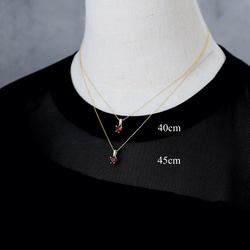 ガーネットのマロンファセットカットアクセサリーセット 10枚目の画像