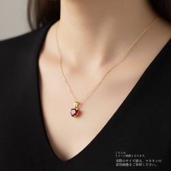 ガーネットのマロンファセットカットアクセサリーセット 9枚目の画像