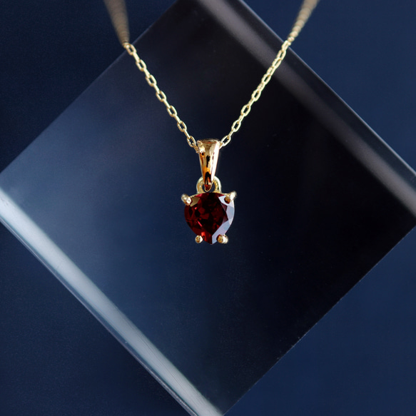 ガーネットのマロンファセットカットアクセサリーセット 4枚目の画像