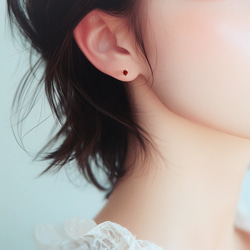 ガーネットのマロンファセットカットアクセサリーセット 7枚目の画像