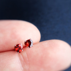 ガーネットのマロンファセットカットアクセサリーセット 6枚目の画像