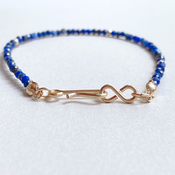 [14kgf]B11 ラピスラズリ　ブレスレット 4枚目の画像