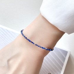 [14kgf]B11 ラピスラズリ　ブレスレット 6枚目の画像