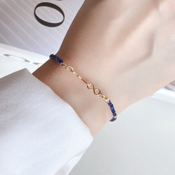 [14kgf]B11 ラピスラズリ　ブレスレット 1枚目の画像